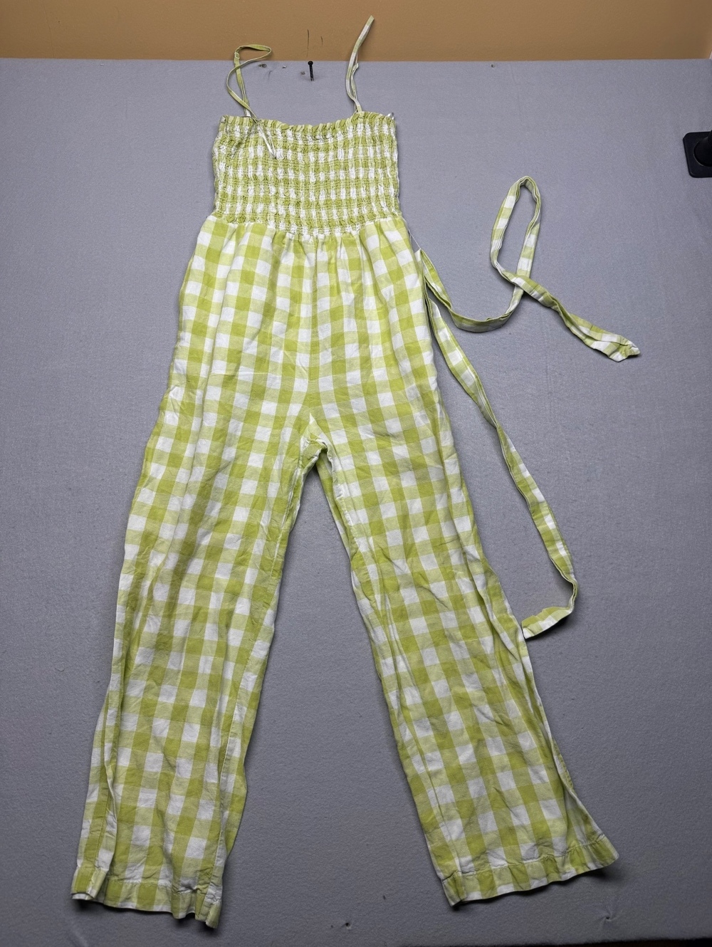 House of Harlow 1960 Linen Blend Jumpsuit Women XS Yellow